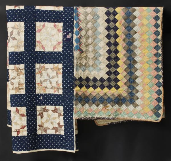 Appraisal: TRIP AROUND THE WORLD' AND ANOTHER ANTIQUE QUILTTrip Around the