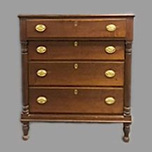 Appraisal: Empire Cherry Chest of Drawers Empire cherry chest of drawers