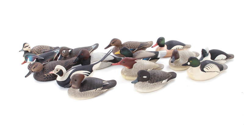 Appraisal: William Cranmer painted wood duck decoys pair American Meganser pair