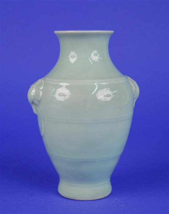 Appraisal: CHINESE CELADON VASE bears Qianlong mark possibly later height inches