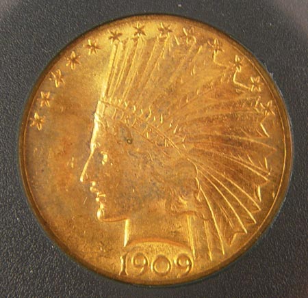 Appraisal: INDIAN HEAD EAGLE US GOLD COIN MS In holder graded