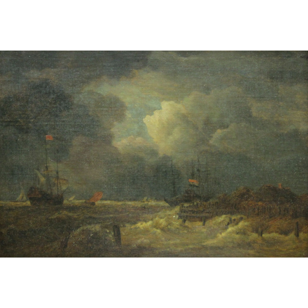 Appraisal: After Jacob van Ruisdael Ships in a Storm off a