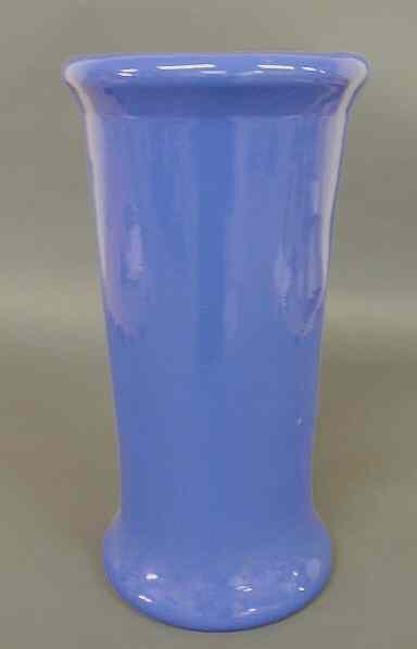 Appraisal: Blue glazed ceramic umbrella stand possibly Zanesville h