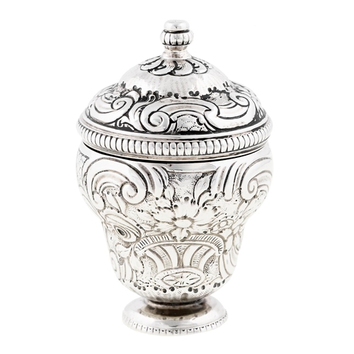 Appraisal: A George II pear shaped silver nutmeg grater mid th