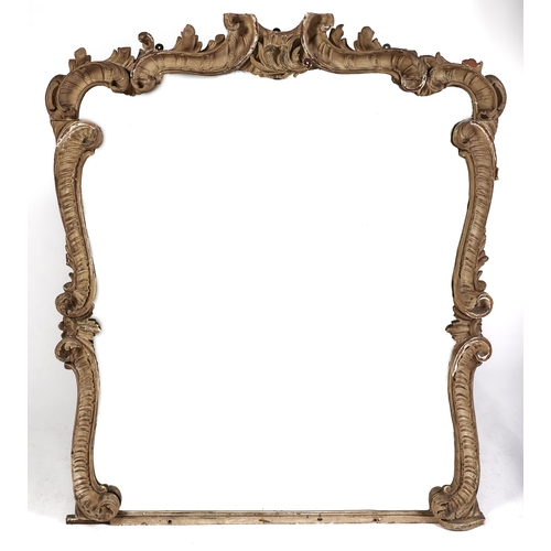 Appraisal: A Victorian revived rococo giltwood and composition overmantel mirror approx