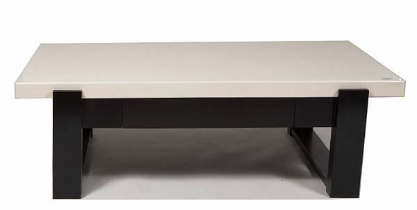 Appraisal: A Robert Kuo coffee table McGuire Furniture Company st century