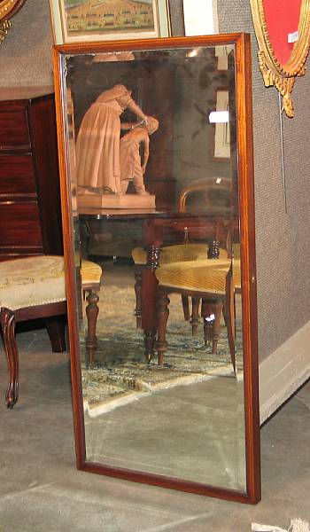 Appraisal: An Edwardian inlaid mahogany dressing mirror height ft in width