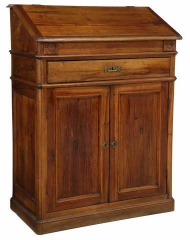 Appraisal: French walnut lectern cabinet th c having a slant top