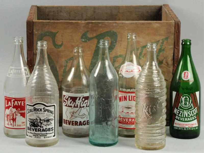 Appraisal: Lot of Embossed ACL Quart Soda Bottles s to s