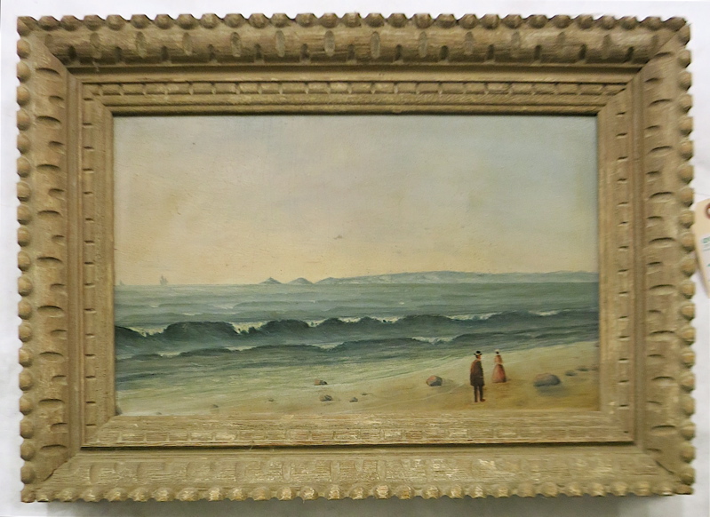 Appraisal: J MAXWELL OIL ON BOARD American th century Seascape with