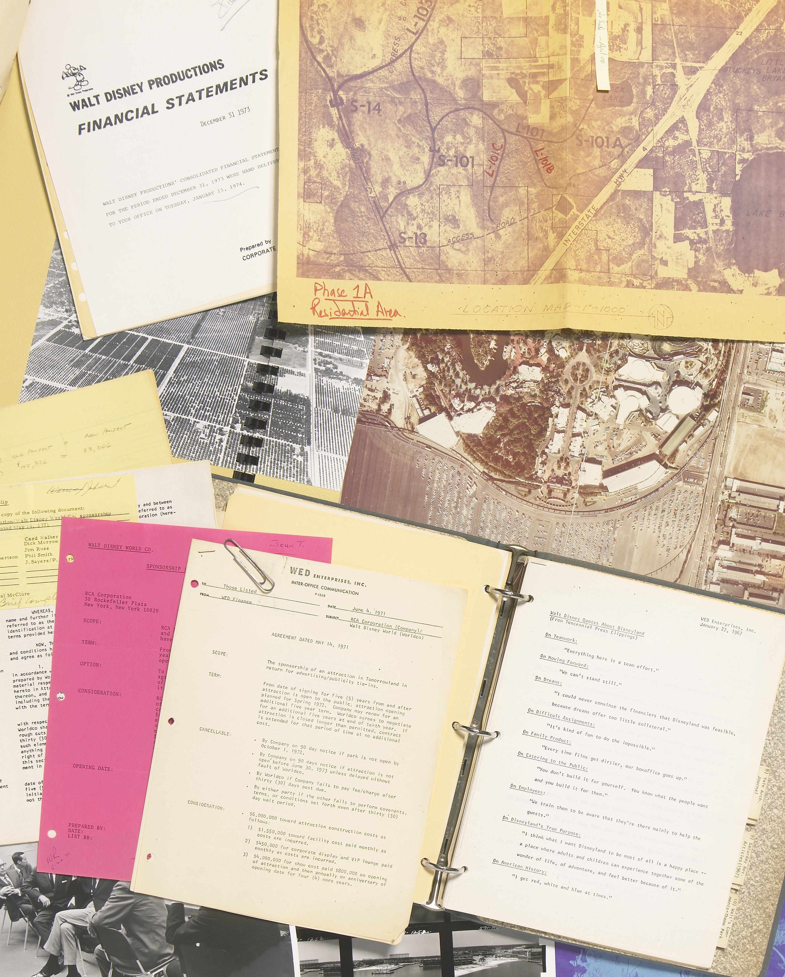 Appraisal: Archive of material from a Walt Disney Productions executive -