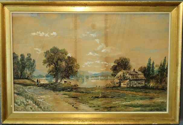 Appraisal: Lewis Edmund Darch American - watercolor of a summer landscape