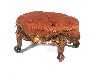 Appraisal: A VICTORIAN CARVED WALNUT OVAL FOOT STOOL in the original