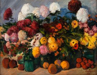 Appraisal: MARTIROS SARYAN ARMENIAN - Still Life with Flowers and Fruit