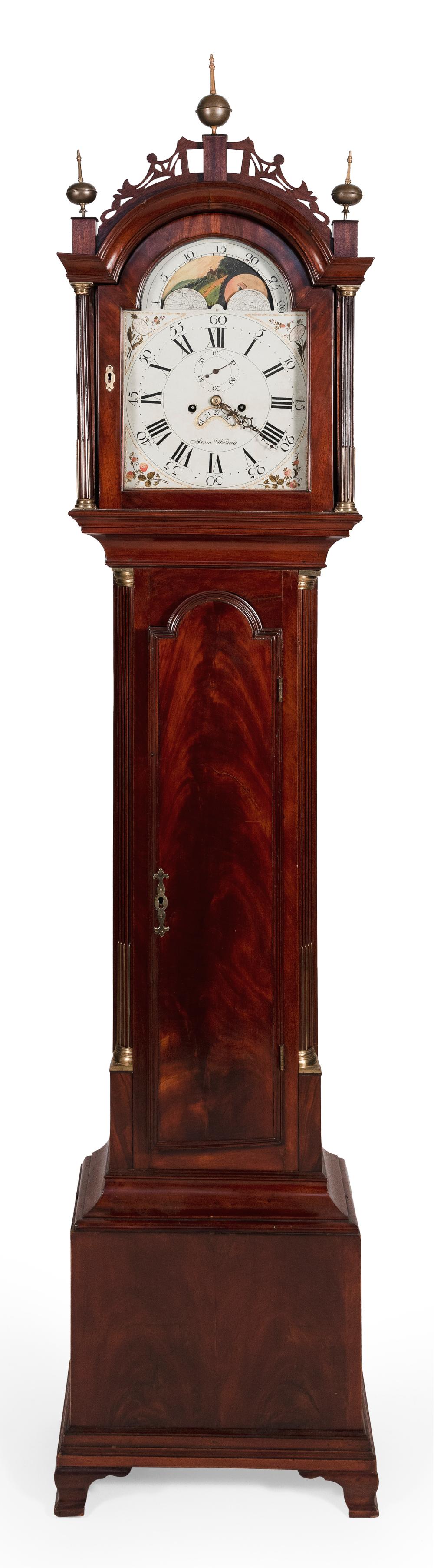 Appraisal: AARON WILLARD FEDERAL TALL-CASE CLOCK BOSTON CIRCA HEIGHT WIDTH DEPTH