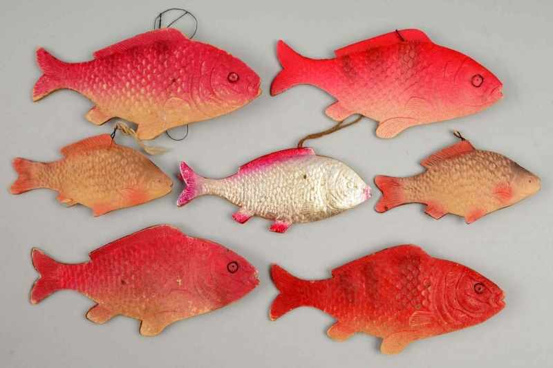 Appraisal: Lot of German Dresden Ornaments Description All are fish Condition