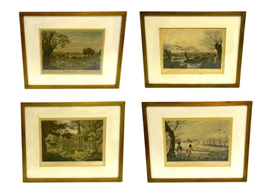 Appraisal: Robert II Havell British - four English hunting prints all