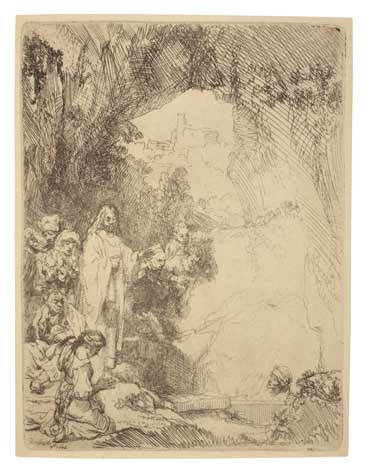 Appraisal: REMBRANDT VAN RIJN The Raising of Lazarus Small Plate Etching