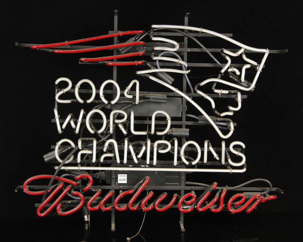 Appraisal: - Budweiser Neon Sign Budweiser World Championship neon sign x