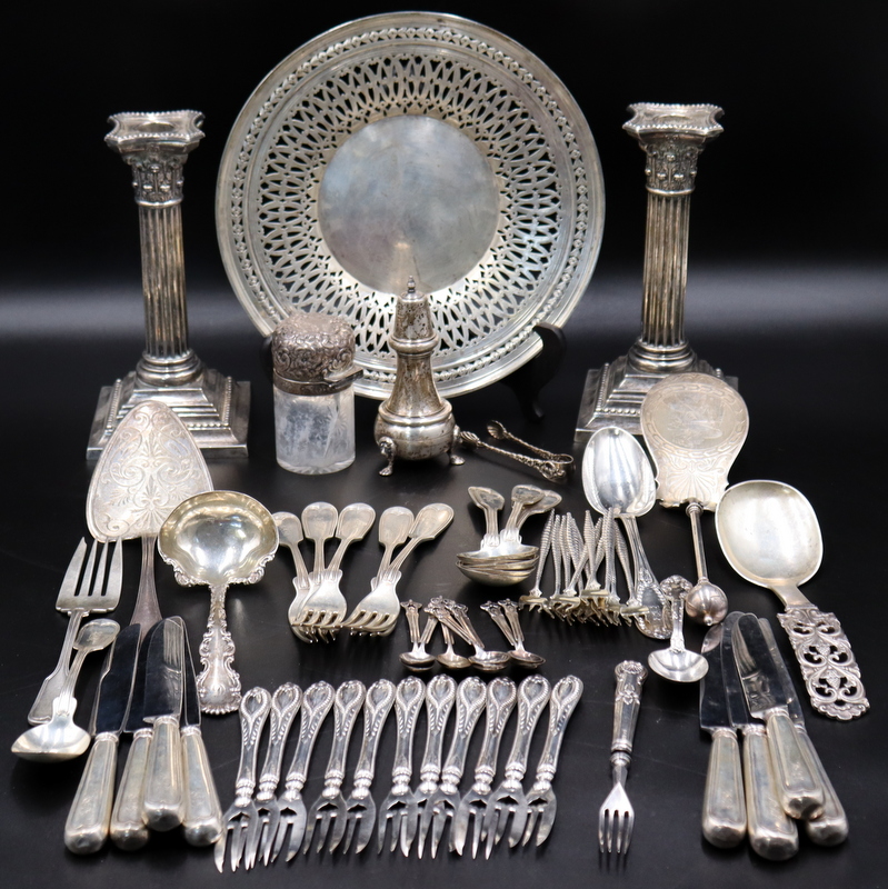 Appraisal: STERLING ASSORTED GROUPING OF STERLING FLATWARE and Hollowware Including a