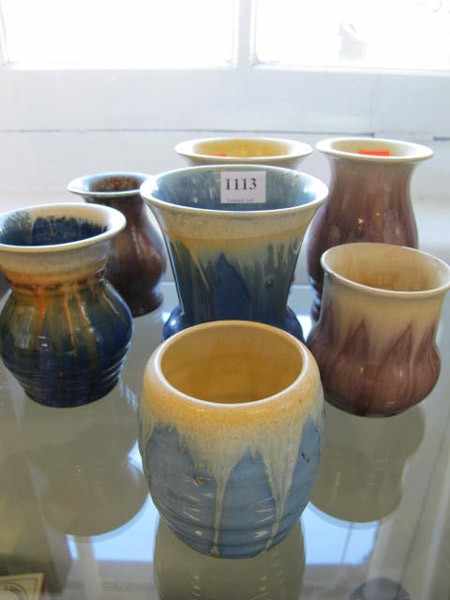 Appraisal: SEVEN ASSORTED REMUED POTTERY VASES