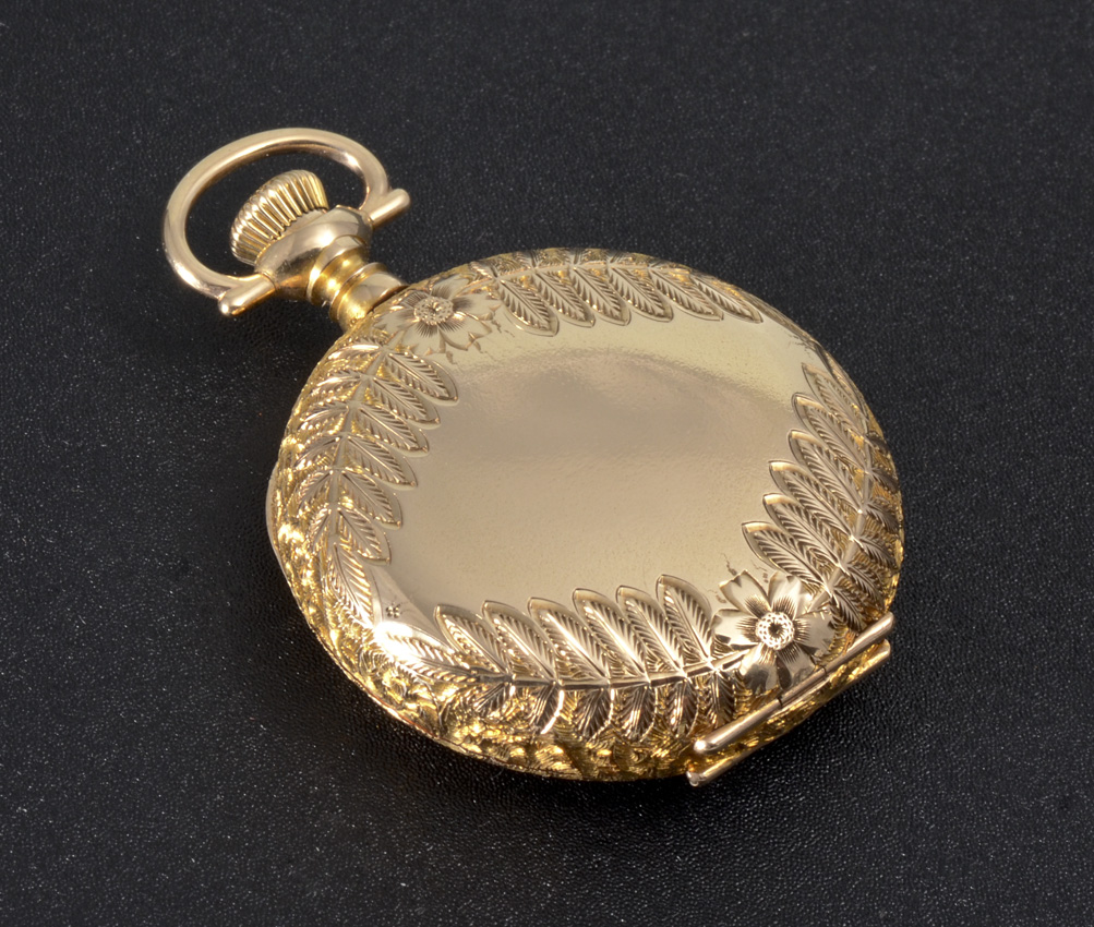 Appraisal: K YELLOW GOLD ELGIN HUNTER CASE POCKET WATCH Circa size