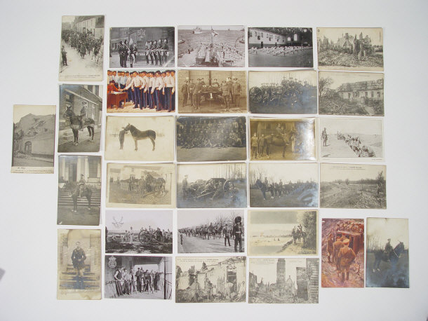 Appraisal: Collection of military interest postcards mainly black and white including