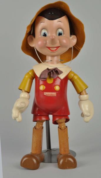 Appraisal: Ideal Wooden Jointed Pinnochio Figure This larger Pinnochio figure is