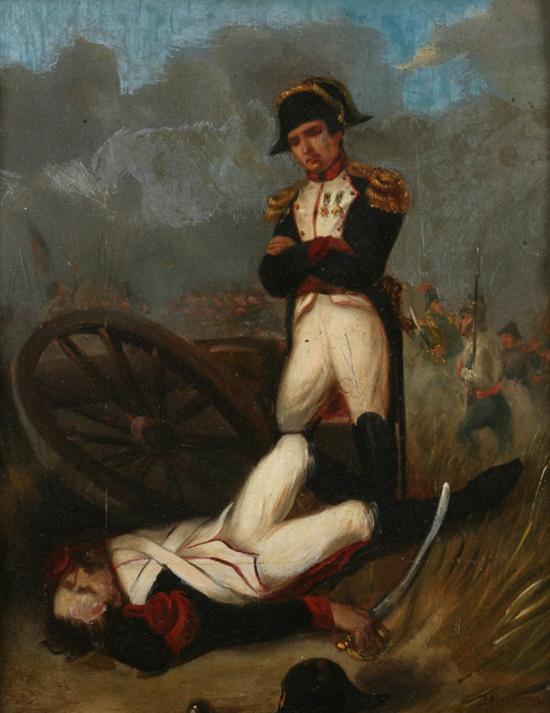 Appraisal: AFTER ERNEST MEISSONIER LE SOLDAT MORT oil on panel -