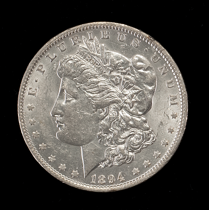 Appraisal: -O U S MORGAN SILVER DOLLAR Some Mint Luster EF-