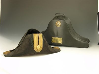 Appraisal: A naval bicorn hat by Matthews Co Portsea Portsmouth size