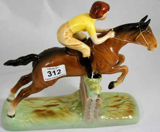 Appraisal: Beswick Girl on Horse Jumping Fence