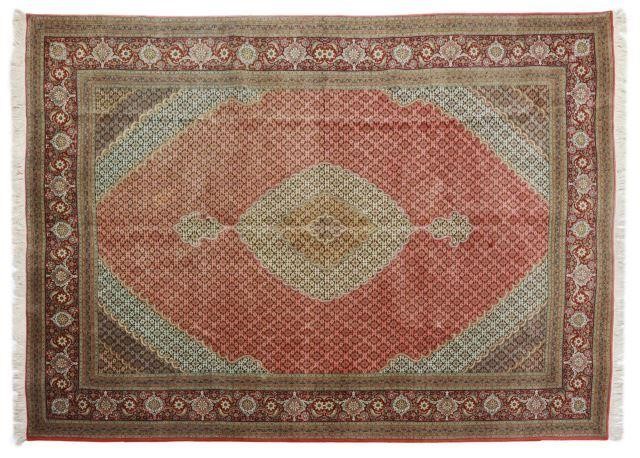 Appraisal: Persian Mahi Tabriz rug approx ' l ' w