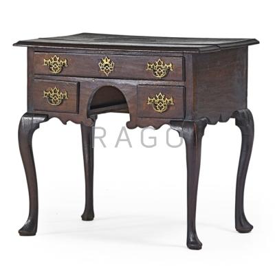 Appraisal: ENGLISH QUEEN ANNE DRESSING TABLE Oak with pad feet th