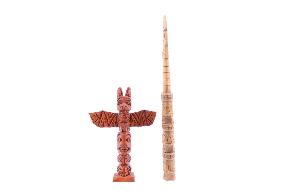 Appraisal: Pacific Northwest Tribal Totem Dancing Wand Featured in this lot