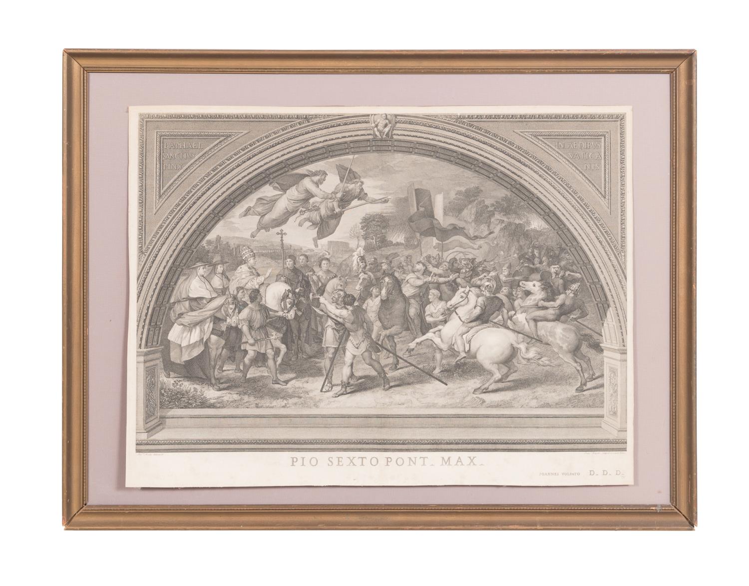 Appraisal: VOLPATO ENGRAVING AFTER RAPHAEL FRESCO Johannes Volpato Italian - engraving