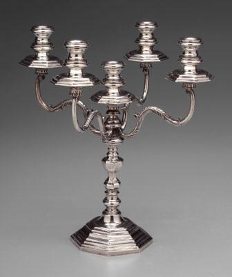 Appraisal: Tane Mexican sterling candelabra each with four arms and stepped