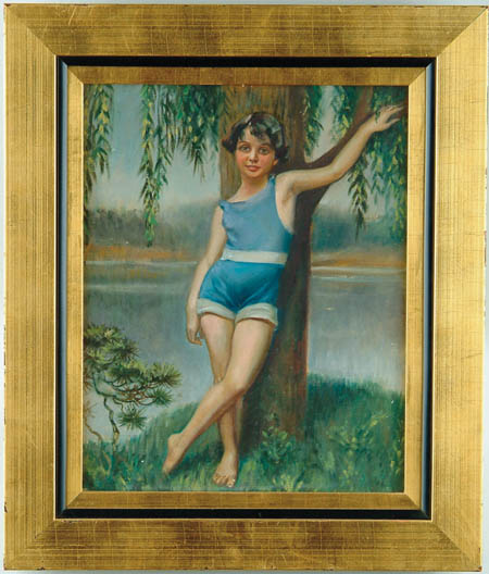 Appraisal: ATTRIBUTED TO JOHN FERGUSON WEIR American THE BATHER Oil on