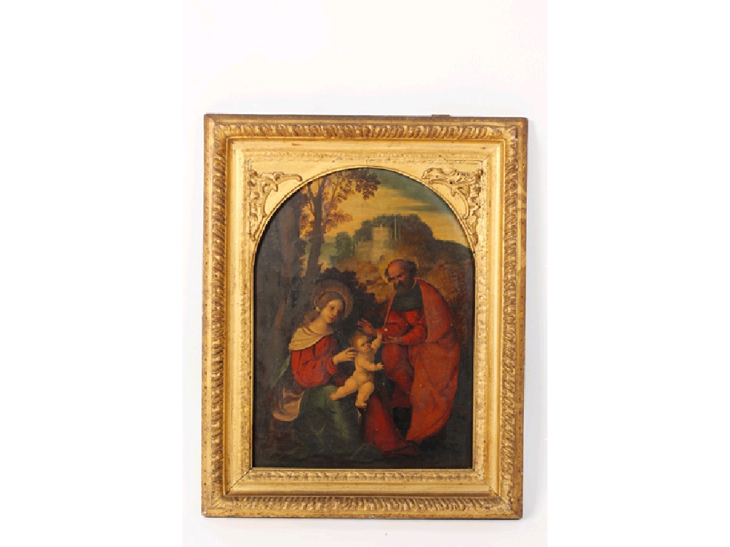 Appraisal: LUDOVICO MAZZOLINO The Virgin and Child with St Joseph in