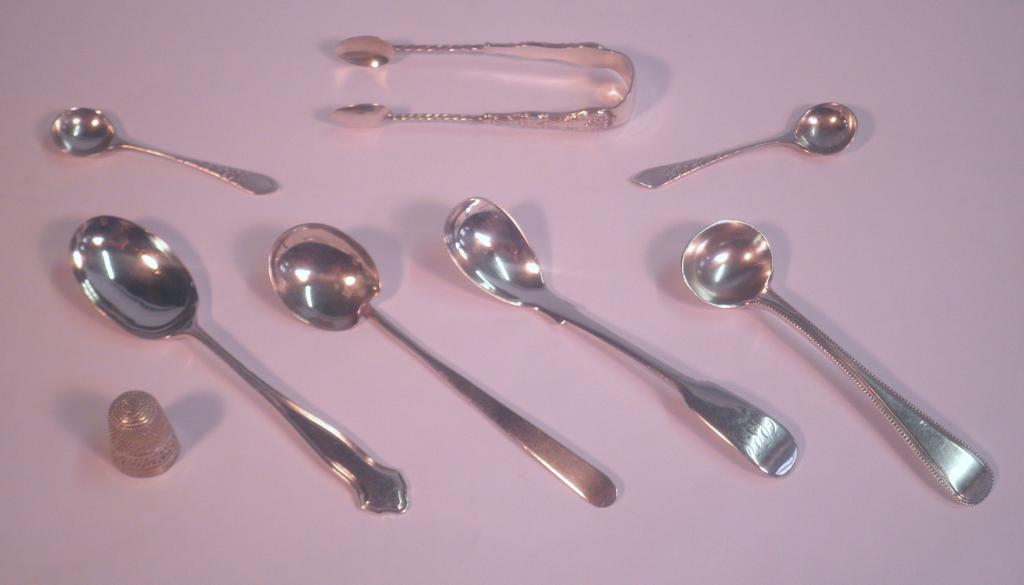 Appraisal: A Heath Middleton silver preserve spoon Birmingham together with various