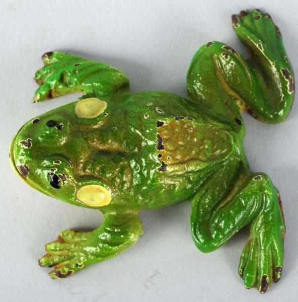 Appraisal: Cast Iron Frog Card Holder Hubley Condition Excellent Size L