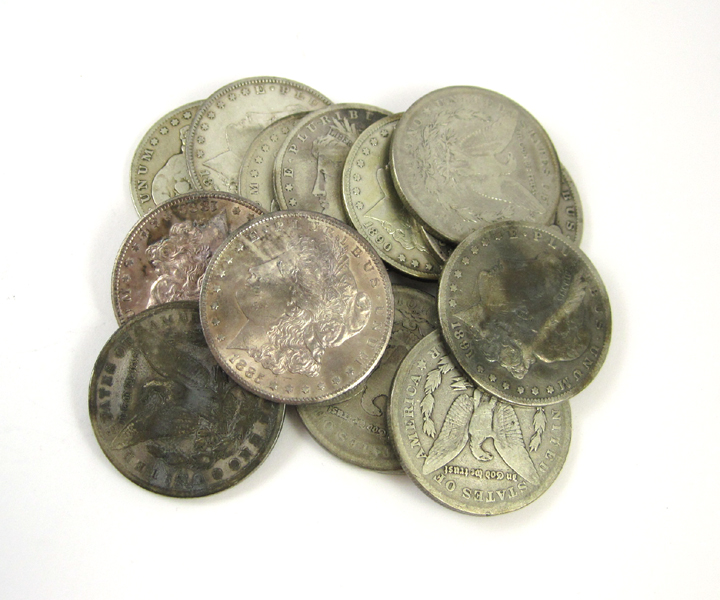 Appraisal: FOURTEEN U S CARSON CITY SILVER DOLLARS and