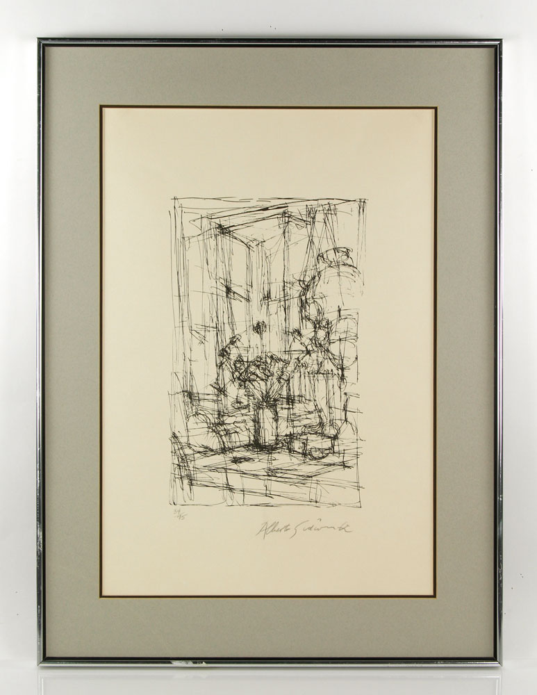 Appraisal: - Giacometti Still Life Lithograph Alberto Giacometti Swiss - still