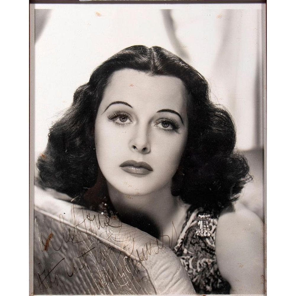 Appraisal: Hedy Lamarr Original autographed inscribed photograph Size x Condition Showing