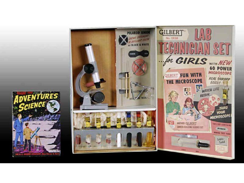 Appraisal: Lot of Gilbert Girls Lab Technician Set and Wolver Description