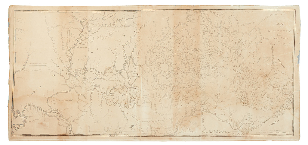 Appraisal: BARKER ELIHU and CAREY MATHEW A Map of Kentucky from