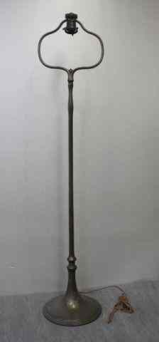 Appraisal: TIFFANY STUDIOS Bronze Harp Style Floor Lamp Marked Tiffany Studios