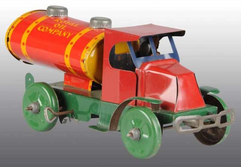 Appraisal: Tin Marx Royal Oil Company Truck Wind-Up Toy Description American