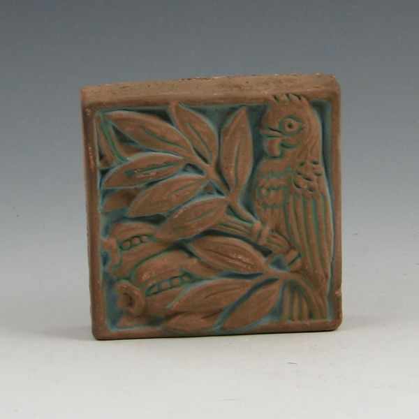 Appraisal: Batchelder tile with bird Marked Batchelder Los Angeles Few small