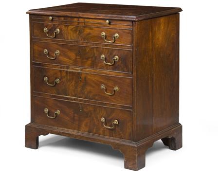 Appraisal: A George III mahogany commode circa modelled as a four